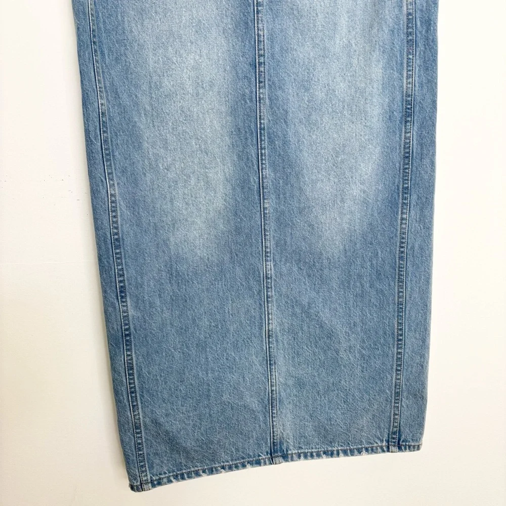 Aritzia Denim Forum The ’90s Pencil Maxi Denim Skirt 7 Yrs Bleu Taboo Size 25